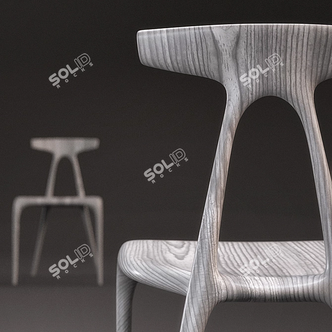 Sleek Alpha Chair: Crafted Perfection 3D model image 1