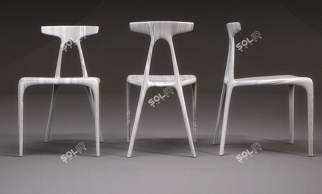Sleek Alpha Chair: Crafted Perfection 3D model image 2