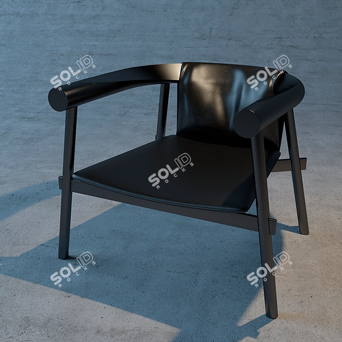 Altay Leather Armchair 3D model image 1