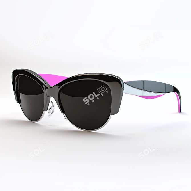  Dior Sunnies: Style Meets Elegance 3D model image 1