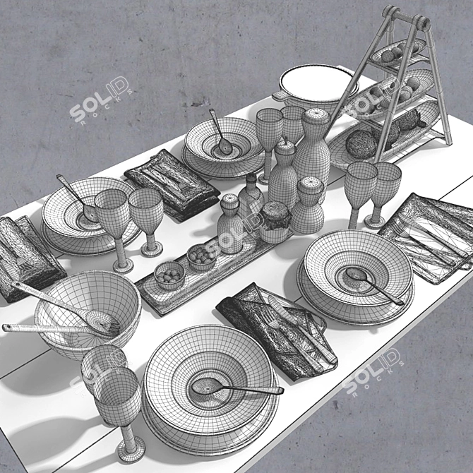Elegant Villeroy&Boch Tableware 3D model image 3