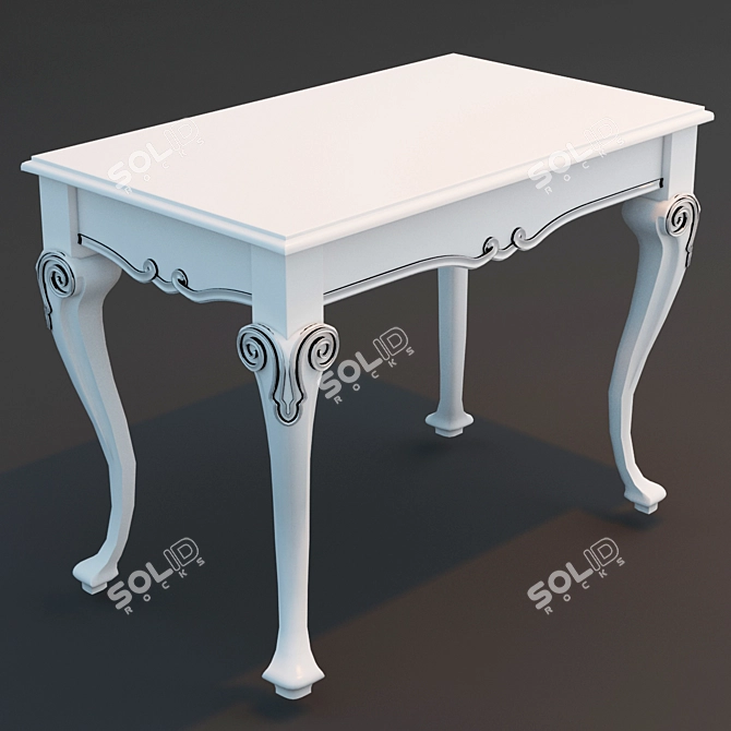 Sleek Vanity Table 3D model image 1