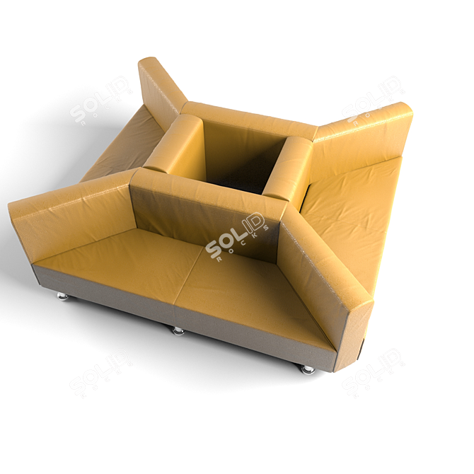  Column-surrounded Sofa 3D model image 3