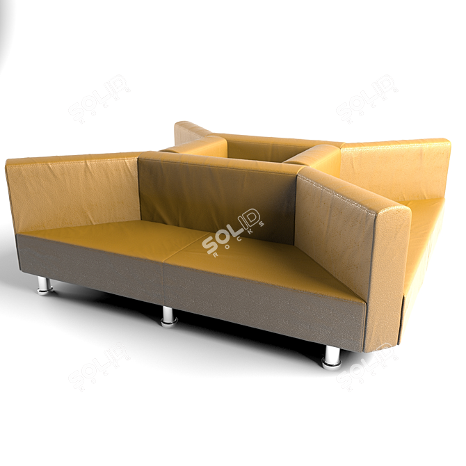  Column-surrounded Sofa 3D model image 1