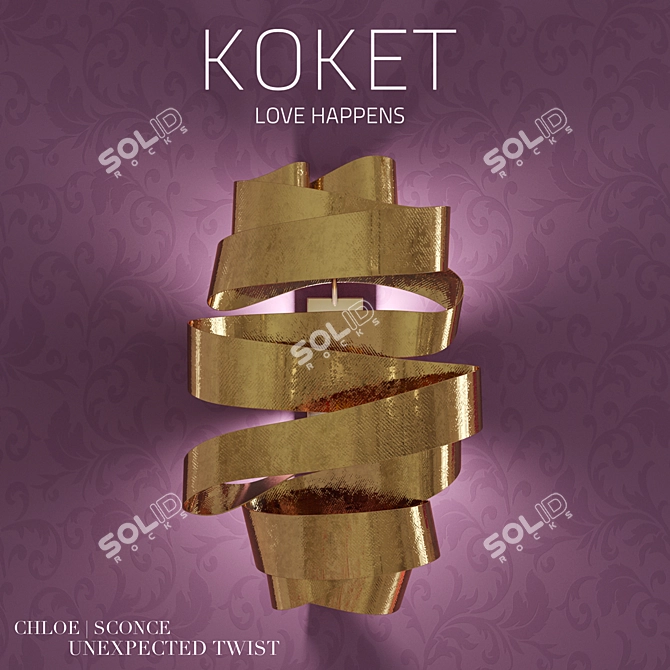 Graceful Glow: KOKET Chloe Wall Sconce 3D model image 1