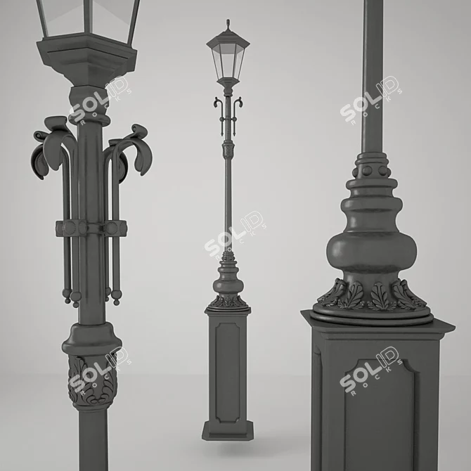 Urban Glow LED Streetlight 3D model image 1