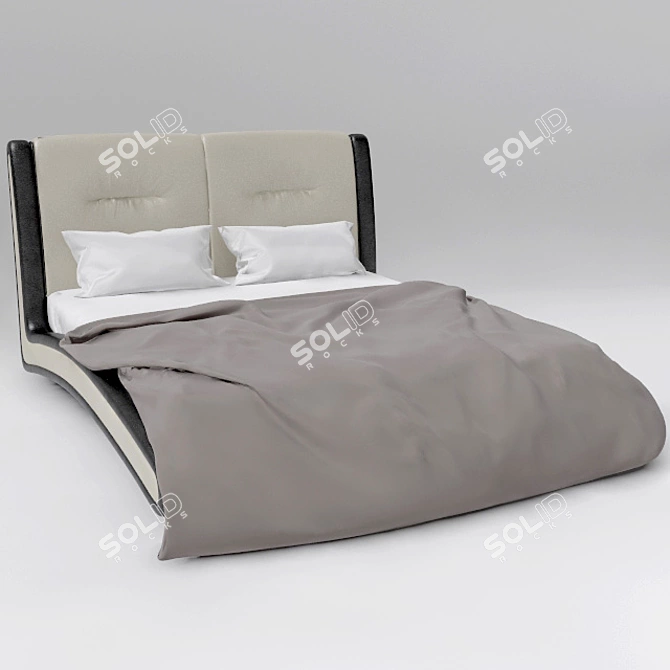 Laguna Valencia Bed: Classic Elegance 3D model image 1