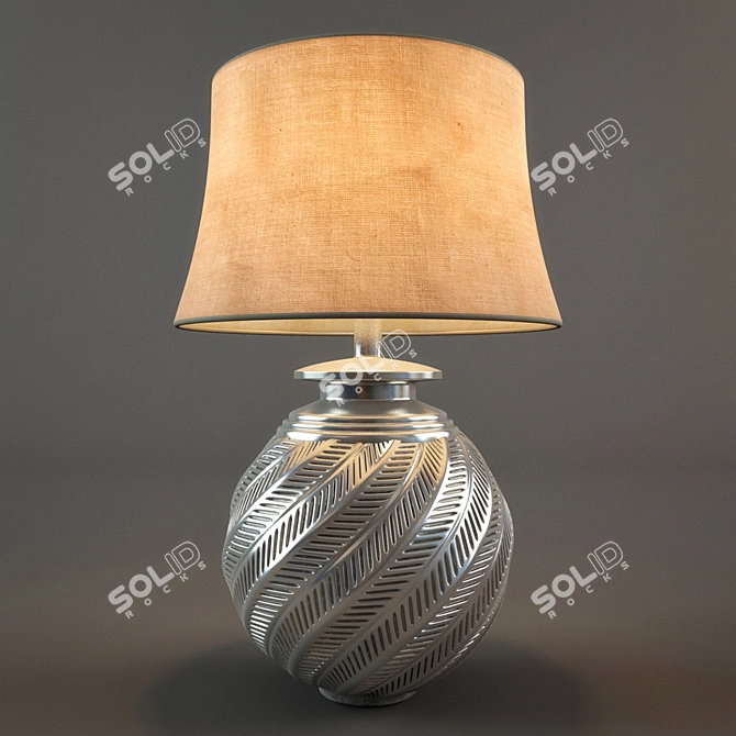 Elegant Nadia Hashed Table Lamp 3D model image 1