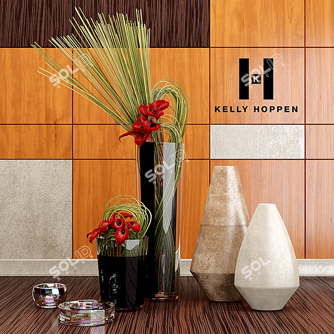 Title: Elegant Flora: Kelly Hoppen's Botanical Treasures 3D model image 1