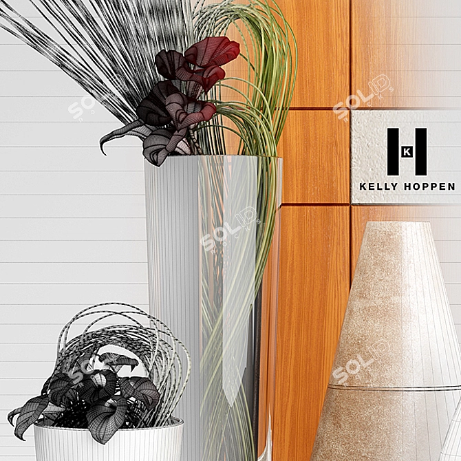 Title: Elegant Flora: Kelly Hoppen's Botanical Treasures 3D model image 3