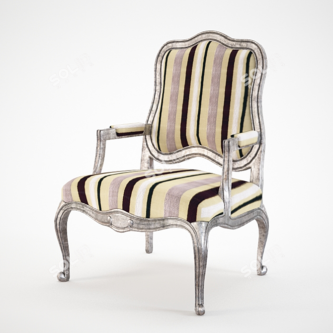 Classic Flai Armchair: Elegant Italian Design 3D model image 1