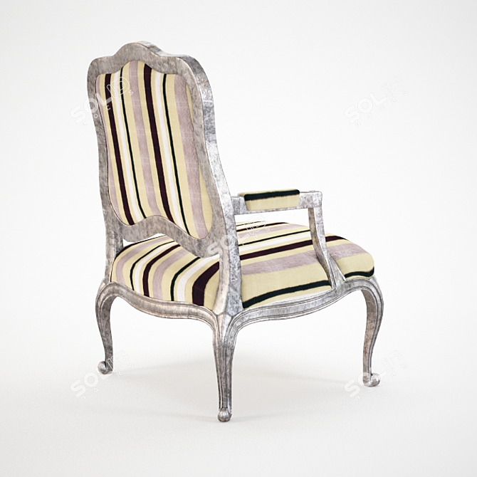 Classic Flai Armchair: Elegant Italian Design 3D model image 2