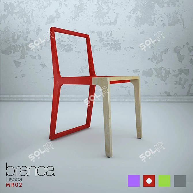 Contrasting Design Chair by Branca Lisboa 3D model image 1