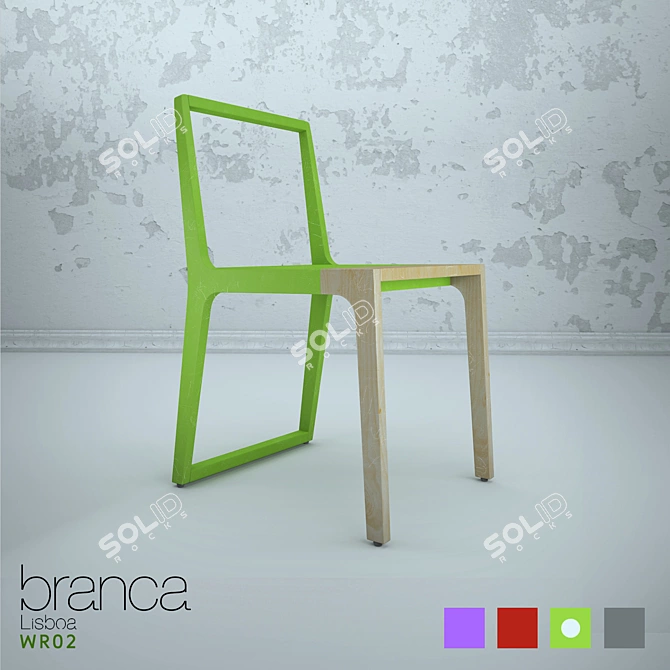 Contrasting Design Chair by Branca Lisboa 3D model image 3