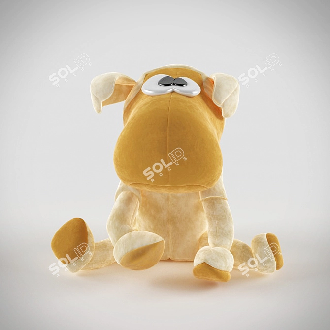 Title: Cuddly Sheep Plush Toy 3D model image 1