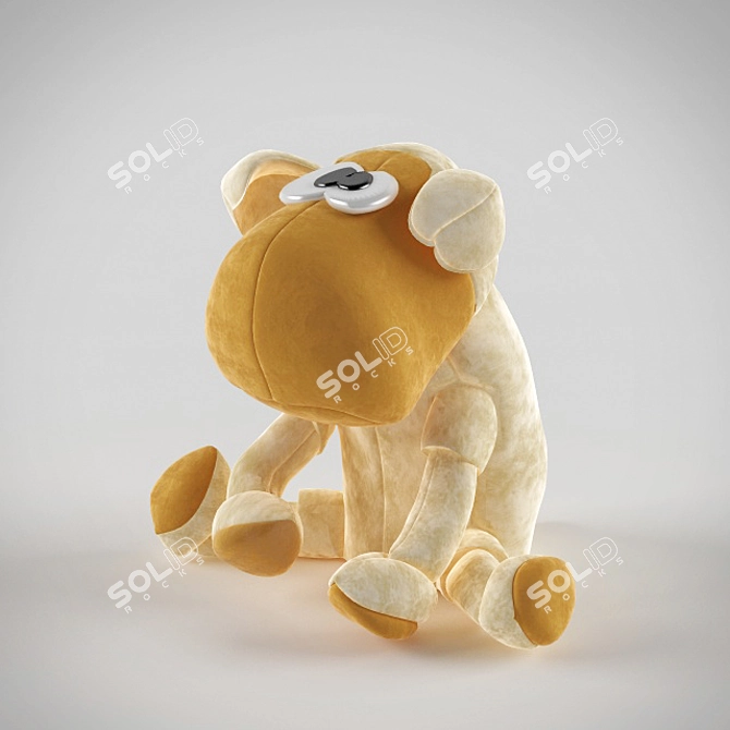 Title: Cuddly Sheep Plush Toy 3D model image 2