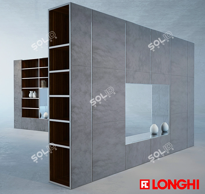 Longhi Ianus Modular Shelving 3D model image 3