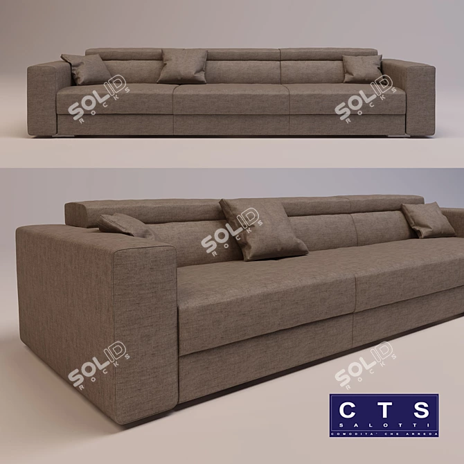 Modern Swing Sofa - Compact and Stylish 3D model image 1