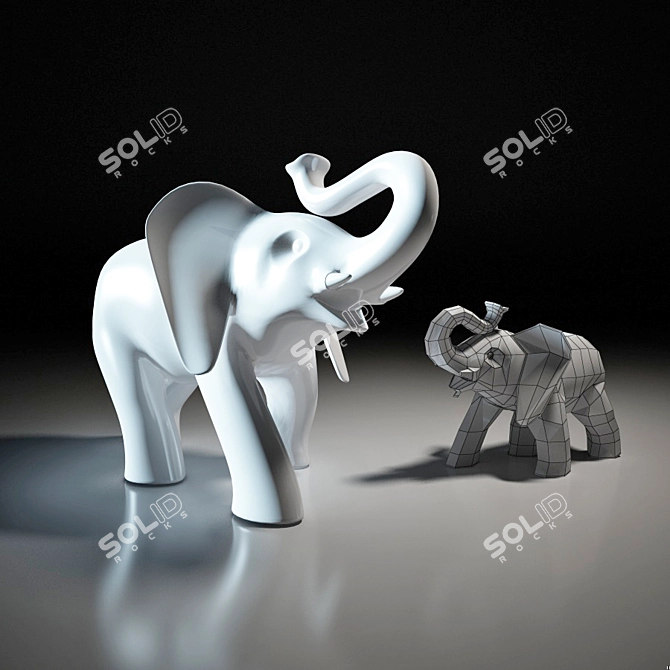 Title: Elegant Elephant Figurine 3D model image 1