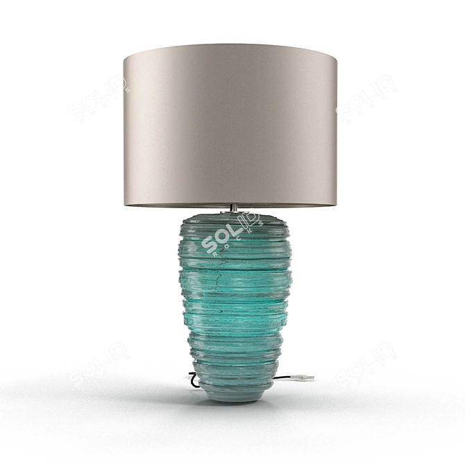 Turquoise Thread Lamp - H730xD457mm 3D model image 1