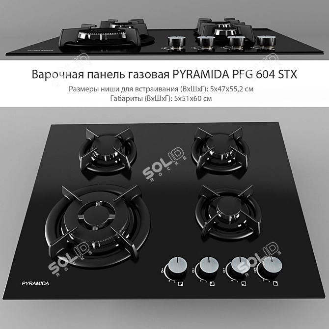 PYRAMIDA PFG 604 STX Integrated Oven 3D model image 1