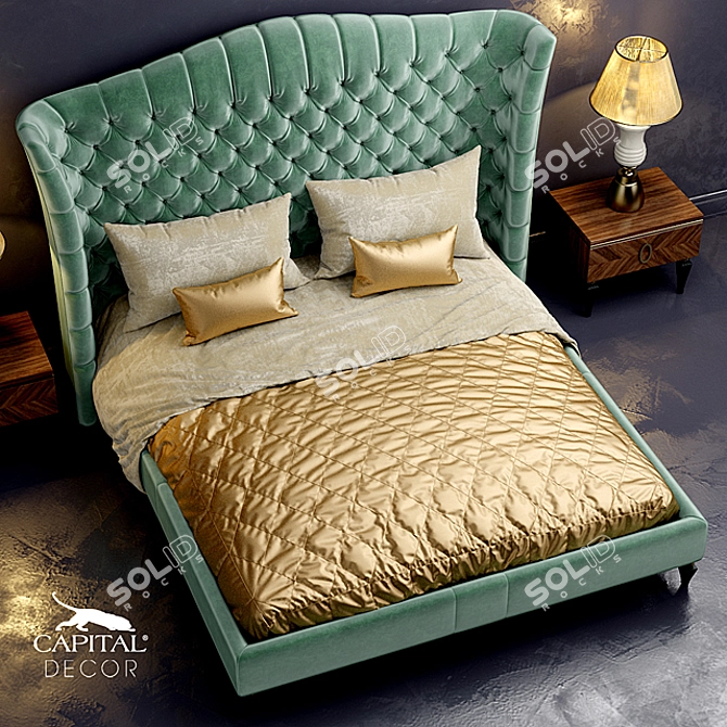 Stylish Sleep Haven: Kesy Capital Bed 3D model image 2