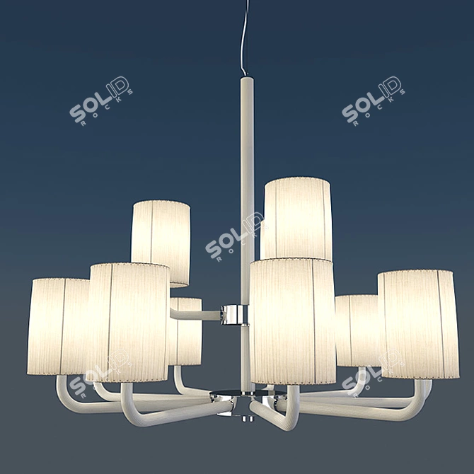 Elegant Glow Chandelier 3D model image 2