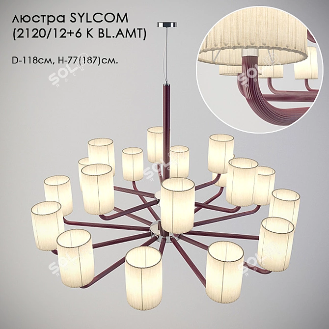 SYLCOM Chandelier - Elegant and Modern 3D model image 1