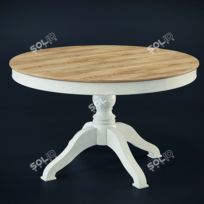 Elegant Round Dining Table 3D model image 1