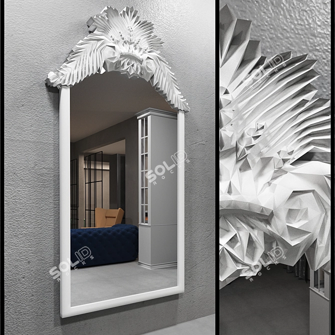 Modern Classic Mirror 3D model image 1