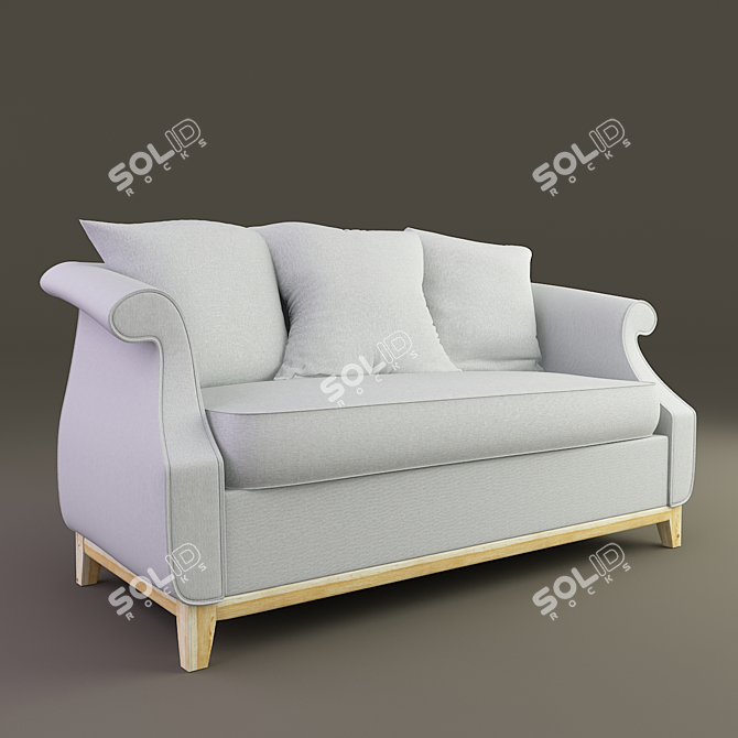 ElegantLouvre 750 Sofa 3D model image 1