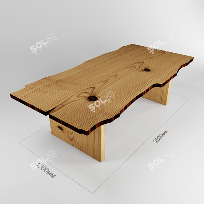 Compact Folding Table: Easy Storage & Portability 3D model image 1