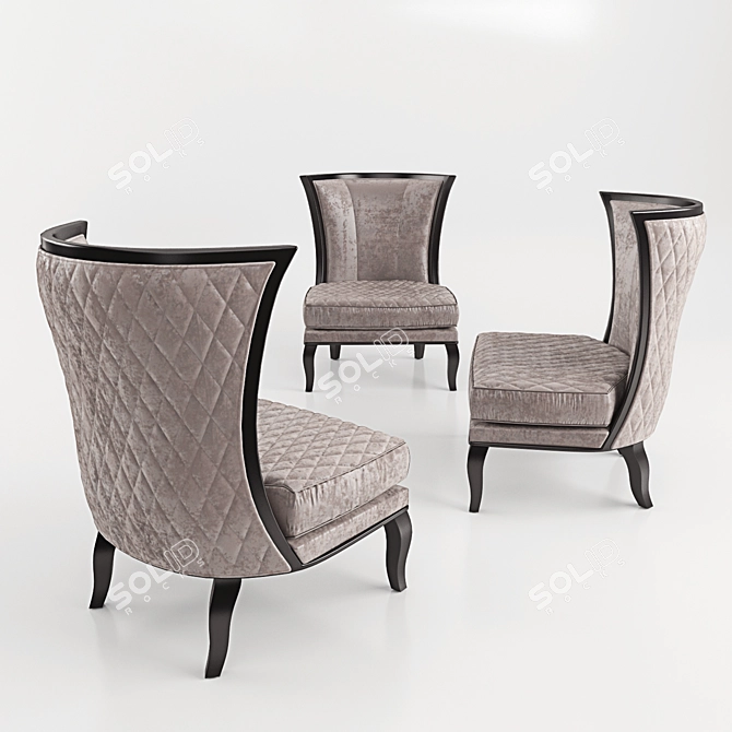 Byron Accent Chair: Sleek & Stylish 3D model image 1