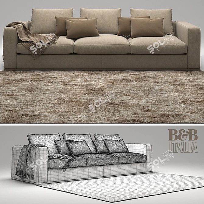 Maxalto B&B Italia Omnia Sofa 3D model image 3