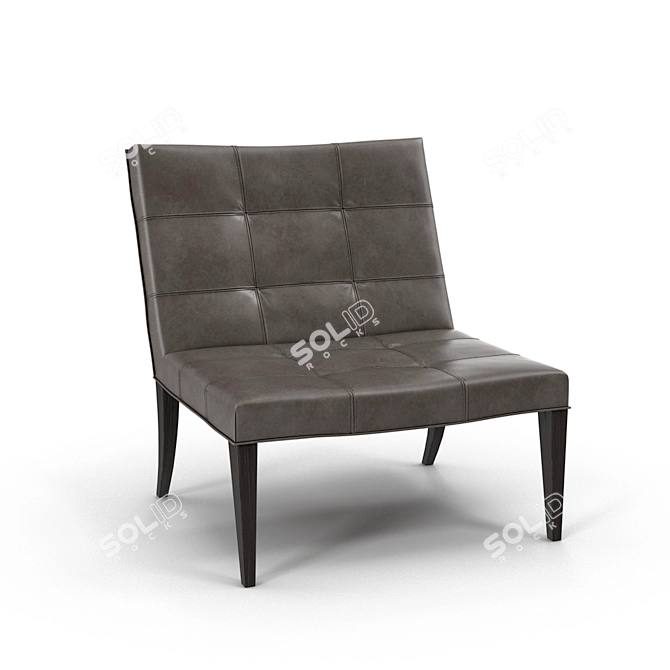 Elegant Sweeney Club Chair 3D model image 2