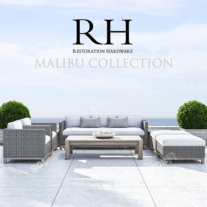 RH MALIBU Collection: Stylish & Comfortable Furniture 3D model image 1