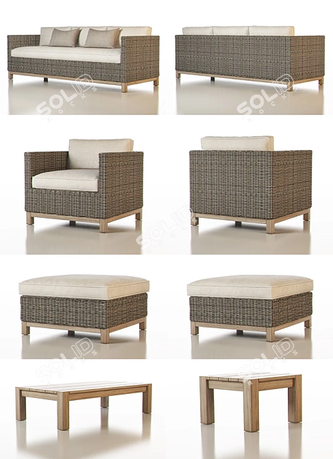 RH MALIBU Collection: Stylish & Comfortable Furniture 3D model image 2