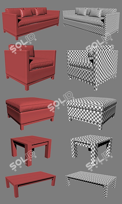 RH MALIBU Collection: Stylish & Comfortable Furniture 3D model image 3