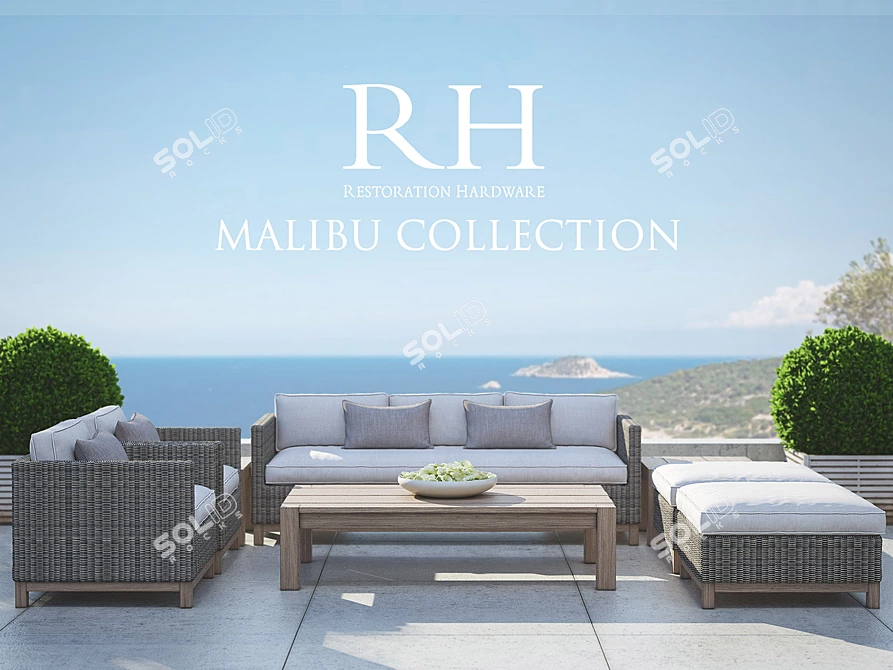 RH MALIBU Collection: Stylish & Comfortable Furniture 3D model image 4