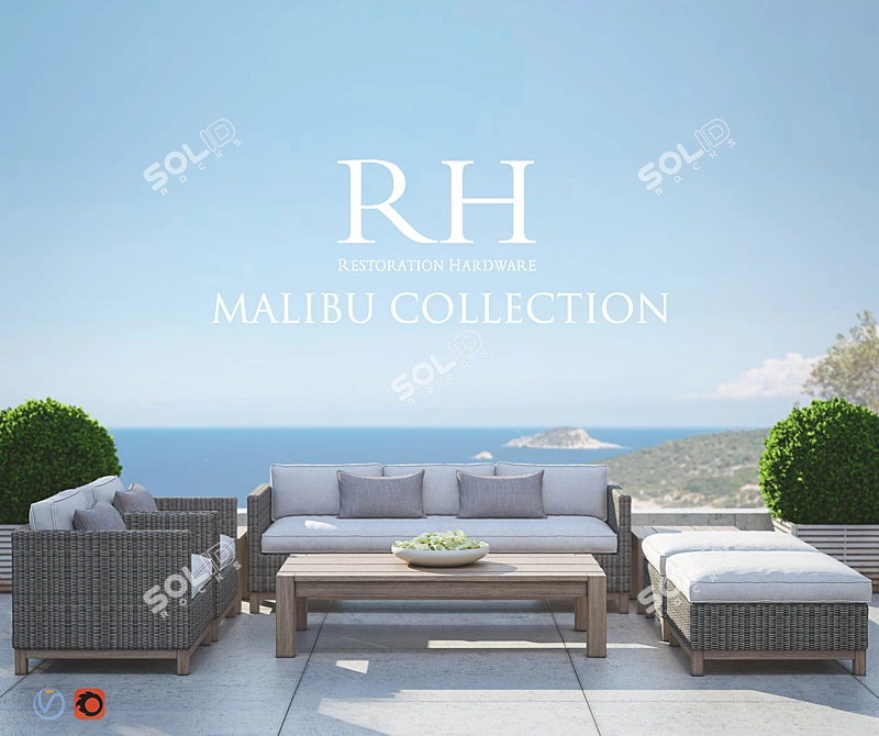 RH MALIBU Collection: Stylish & Comfortable Furniture 3D model image 5