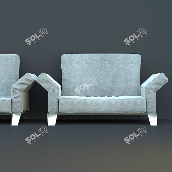 Comfort Collection: Spacious Sofas & Stylish Armchairs 3D model image 2