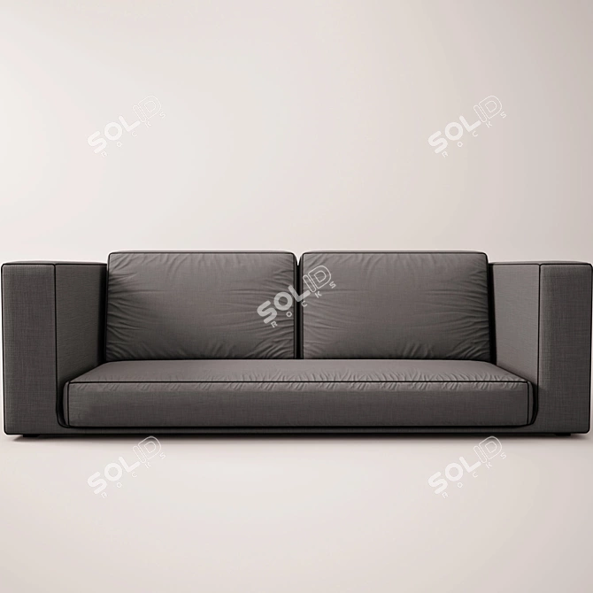 Modern Style Textile Sofa 3D model image 1