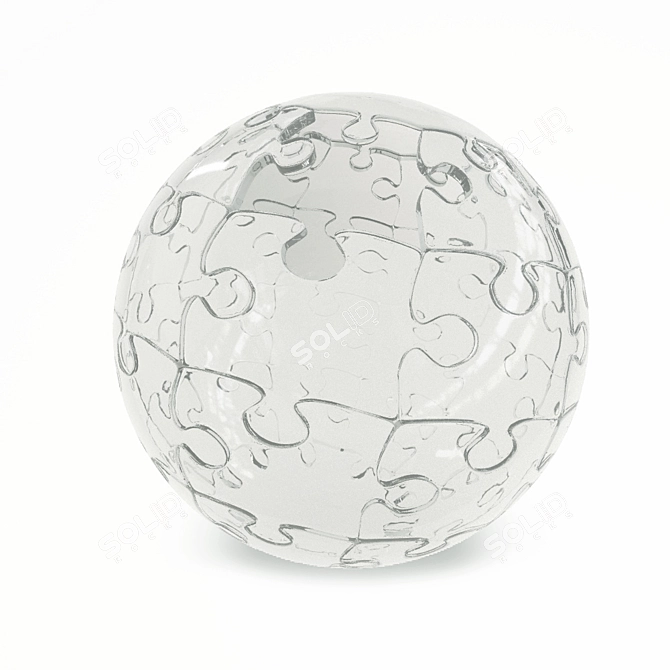 Mosaic Ball: Decorative Puzzle 3D model image 1