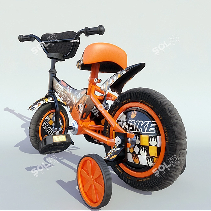 Sleek Open-Frame Bicycle 3D model image 2