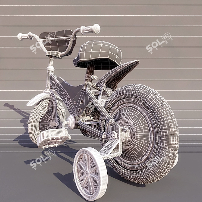 Sleek Open-Frame Bicycle 3D model image 3