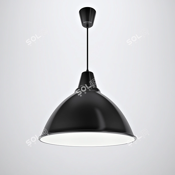 Sleek Pendant Light Fixture 3D model image 2