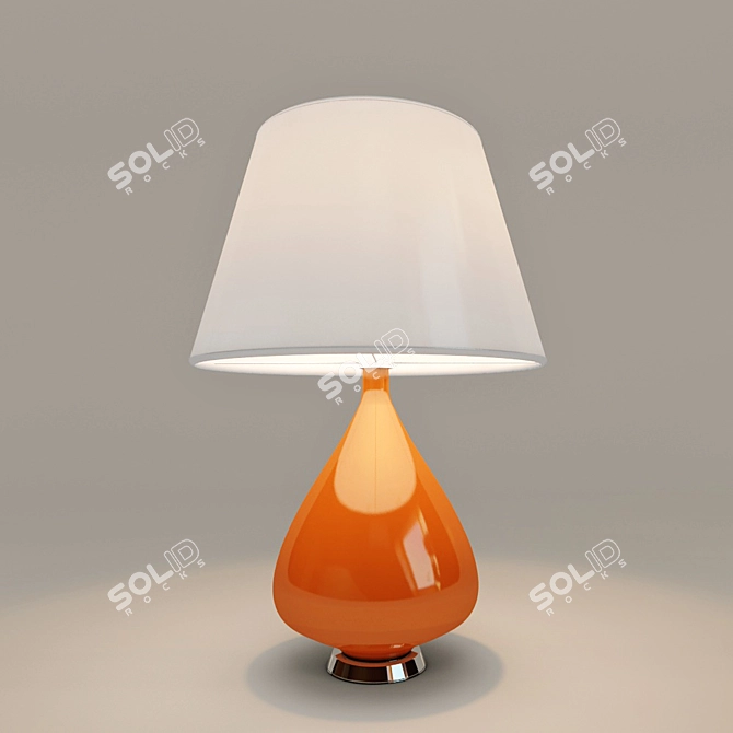 Elegant Teardrop Table Lamp 3D model image 1