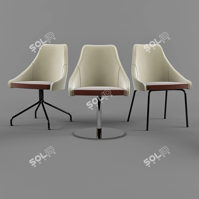 Kontea Metalmobil Chair - Sleek Design 3D model image 2