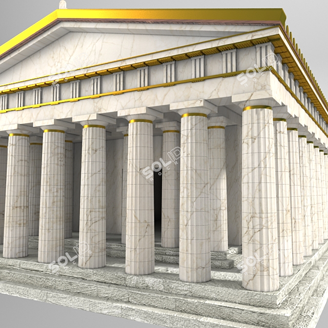 Exploring Pantheon: Greece's Architectural Marvel 3D model image 2
