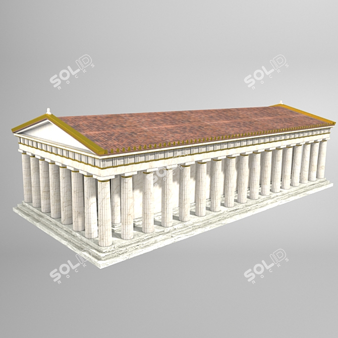 Exploring Pantheon: Greece's Architectural Marvel 3D model image 3
